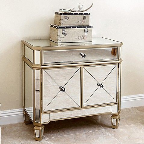 Abbyson Living® Alexis Mirrored Console Cabinet in Silver | Bed Bath & Beyond