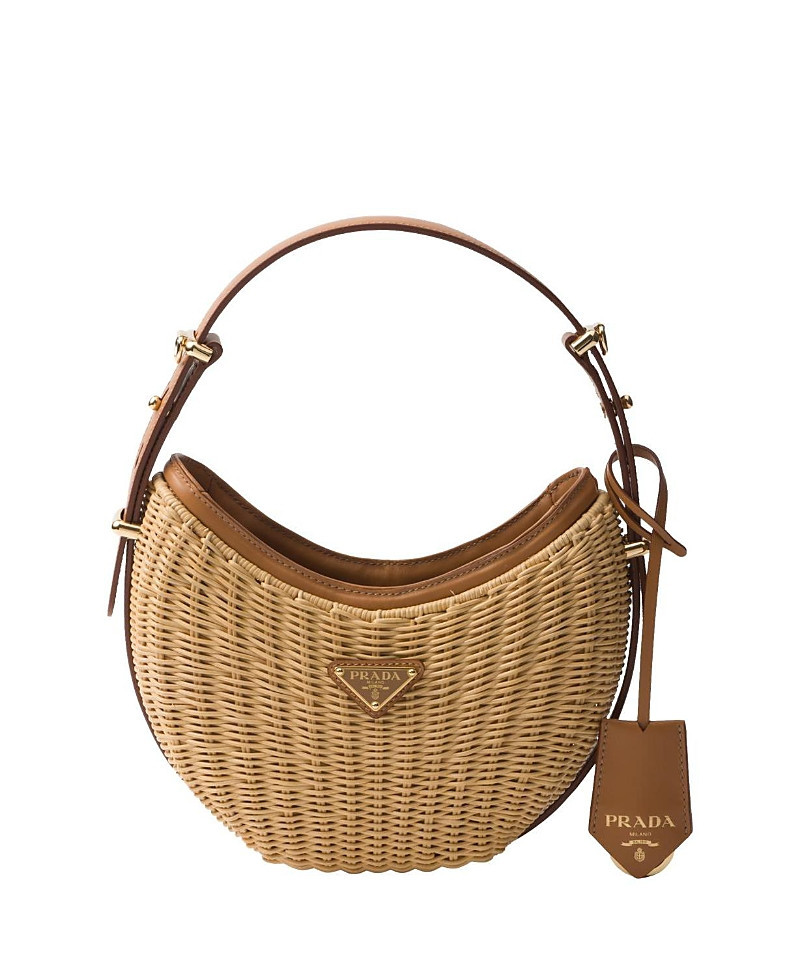 Prada Wicker and Leather Arque Bag | Bloomingdale's (US)