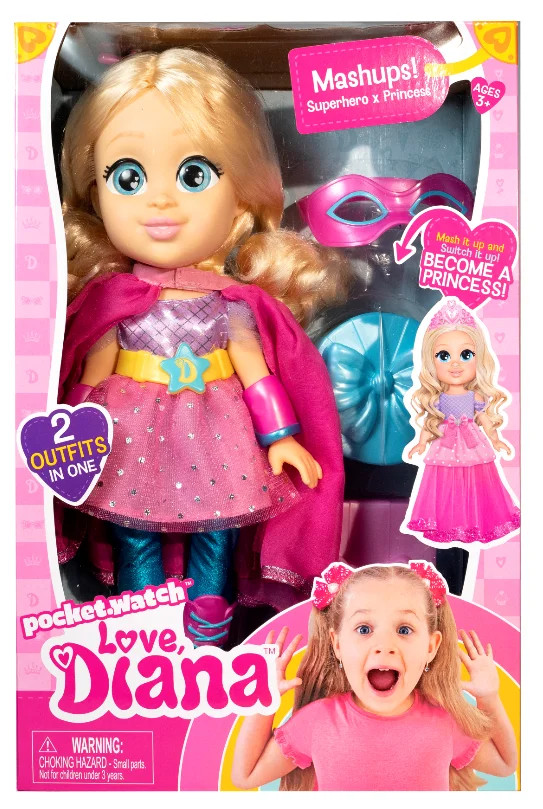 Love, Diana Mashup Princess To Superhero, 13" Doll | Walmart (US)