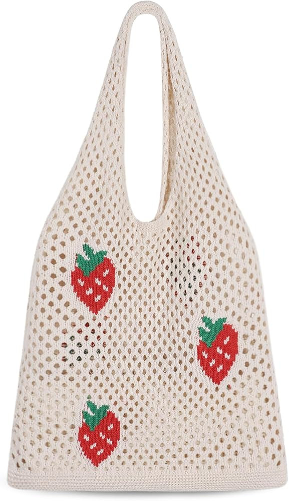 Sightor Crochet Tote Bag, Mesh Beach Bag Knit Summer Hobo Bag Vacation Boho Tote Bag for Women | Amazon (US)