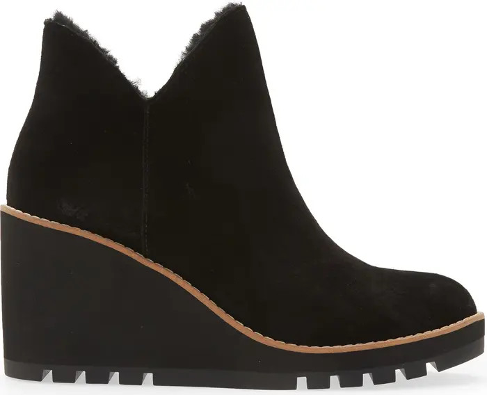 Chalet Genuine Shearling Lined Wedge Boot (Women) | Nordstrom Rack