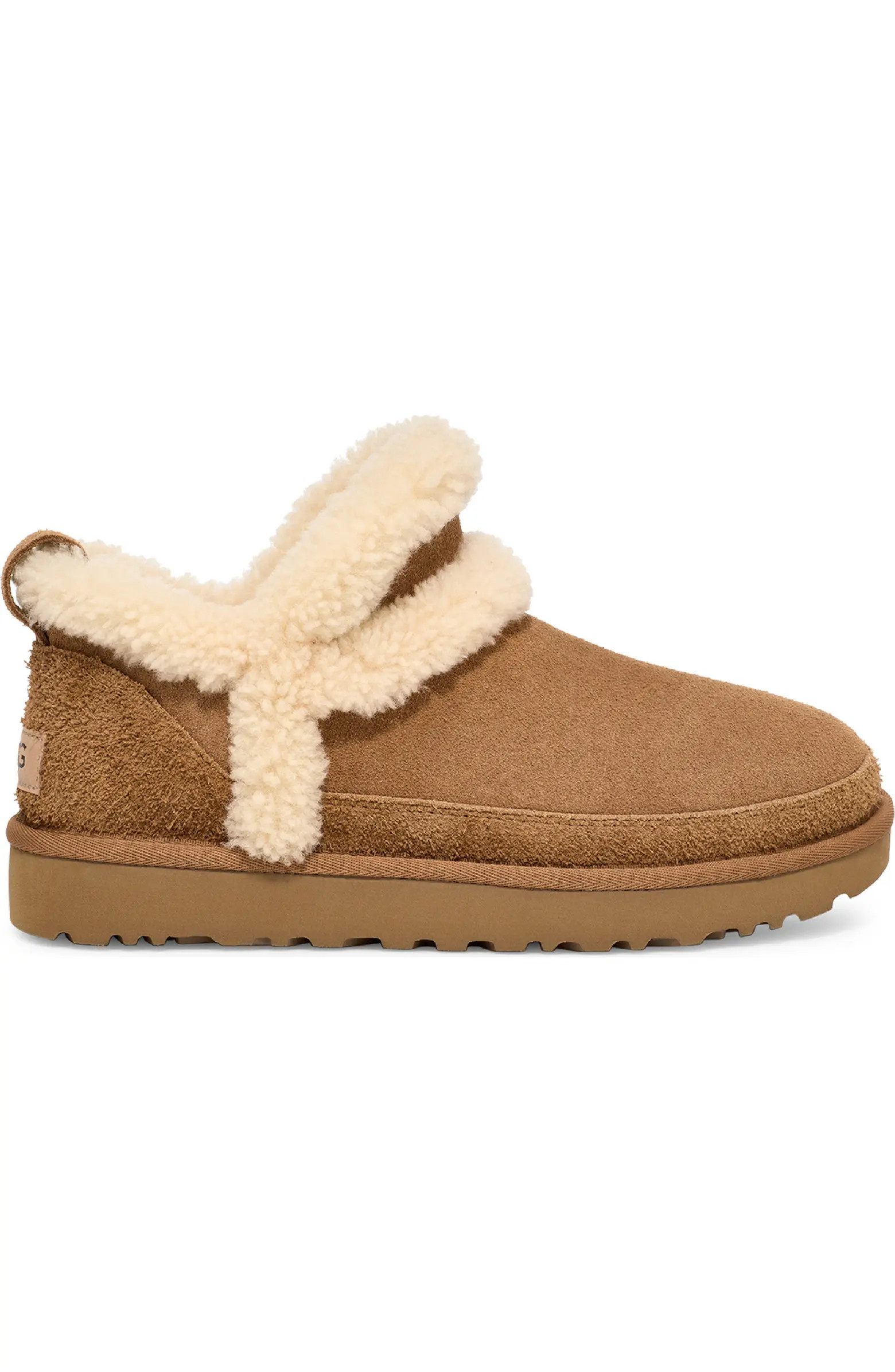 Classic Ultra Mini Spillseam Genuine Shearling Bootie (Women) | Nordstrom