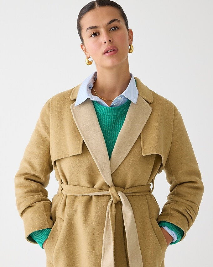Harriet trench coat in double-faced wool blend | J. Crew US