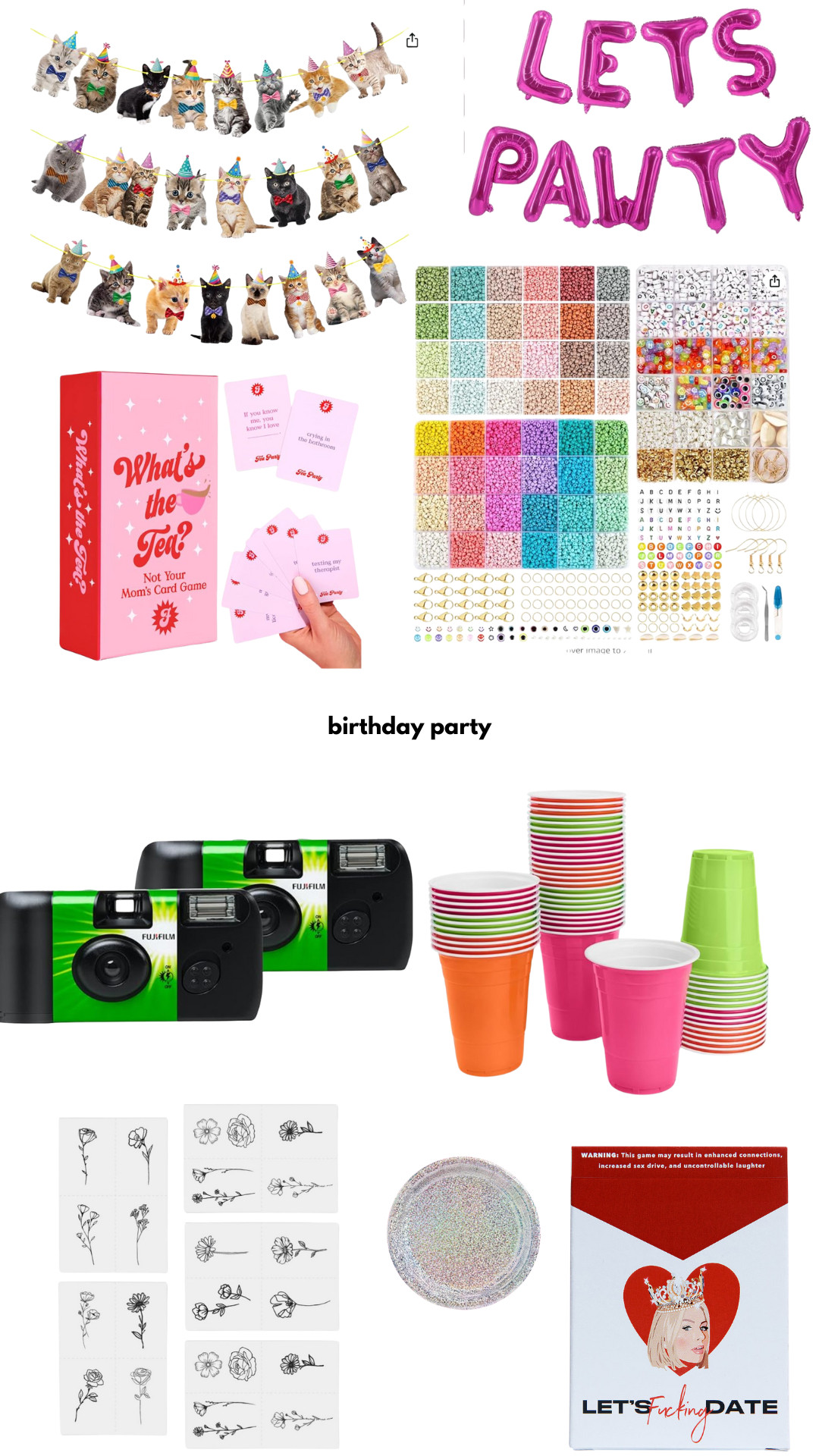 Shopping Cart Wednesday: birthday party decor and activities  

 #LTKFindsUnder50