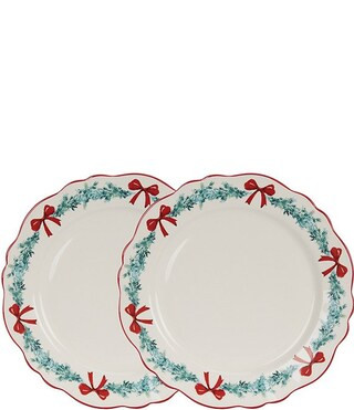 Southern Living Bow Wreath Dinner Plates, Set of 2 | Dillard's | Dillard's