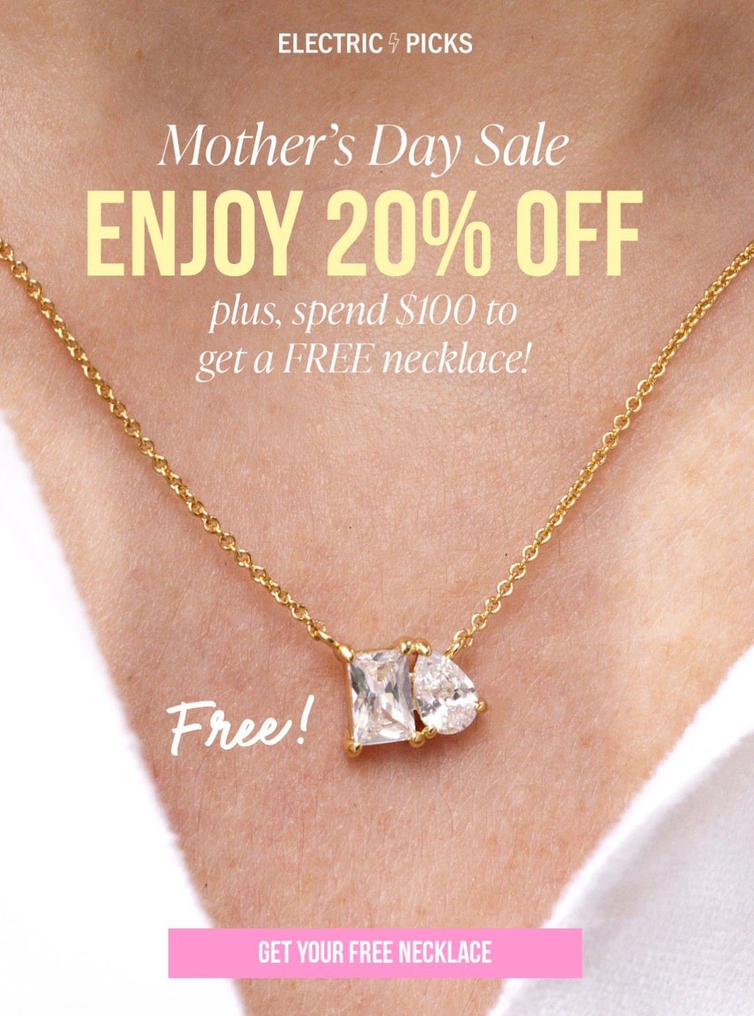 Mother’s Day sale + free necklace
20% off sitewide
Jewelry sale
Mother’s Day jewelry 
Jewelry for mom
Gifts for her
Electric picks sale
Electric picks jewelry 
Electric picks necklace 
Bracelet stack
Dainty jewelry 
Dainty necklace 

#LTKmomlife #LTKMothersDay #LTKSaleAlert