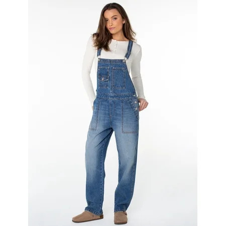 Celebrity Pink Women's Relaxed Boyfriend Overall, Sizes XS-XXXL | Walmart (US)