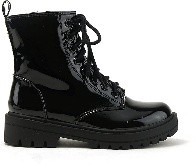 Soda Women Combat Army Military Motorcycle Riding Platform Boots Side Zipper Firm-S | Amazon (US)