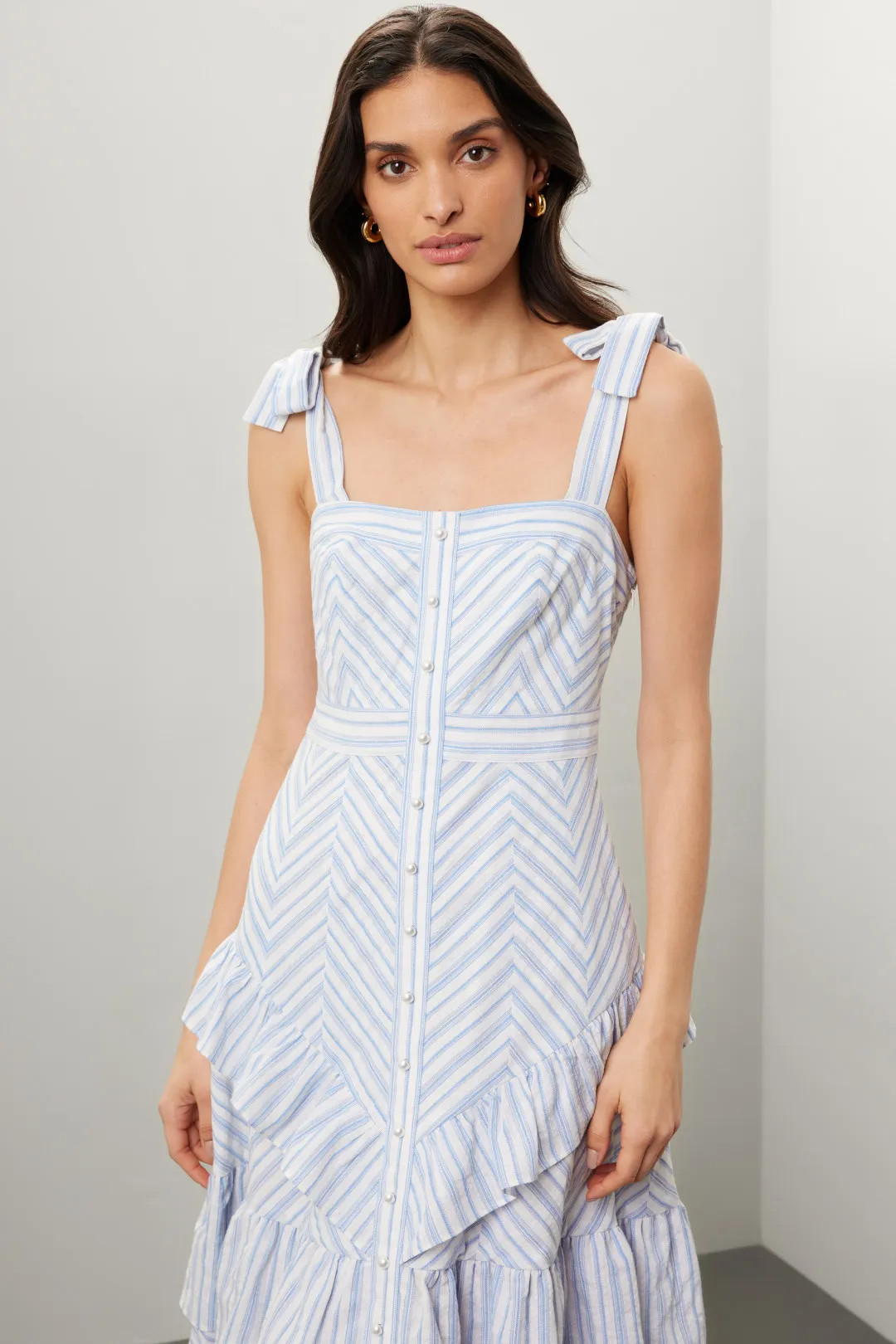 Tie Shoulder Midi Dress | Rent the Runway