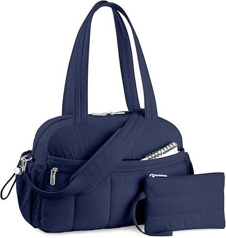 TOPDesign Travel Duffel Bag for Women, Puffer Gym Bag Sports Tote with Wet Pocket, Carry On Weeke... | Amazon (US)