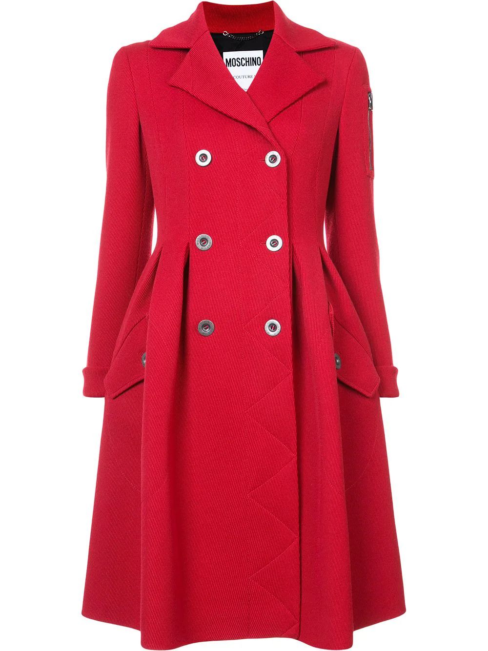 Moschino double breasted frock coat - Red | FarFetch US