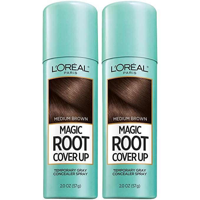 L'Oreal Paris Magic Root Cover Up Gray Concealer Spray Medium Brown 4 oz (2 pack) | Amazon (US)