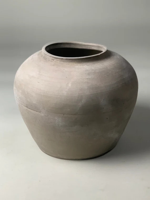 Large Vintage Black Grey Pot {E} (Free Shipping) | Etsy (US)