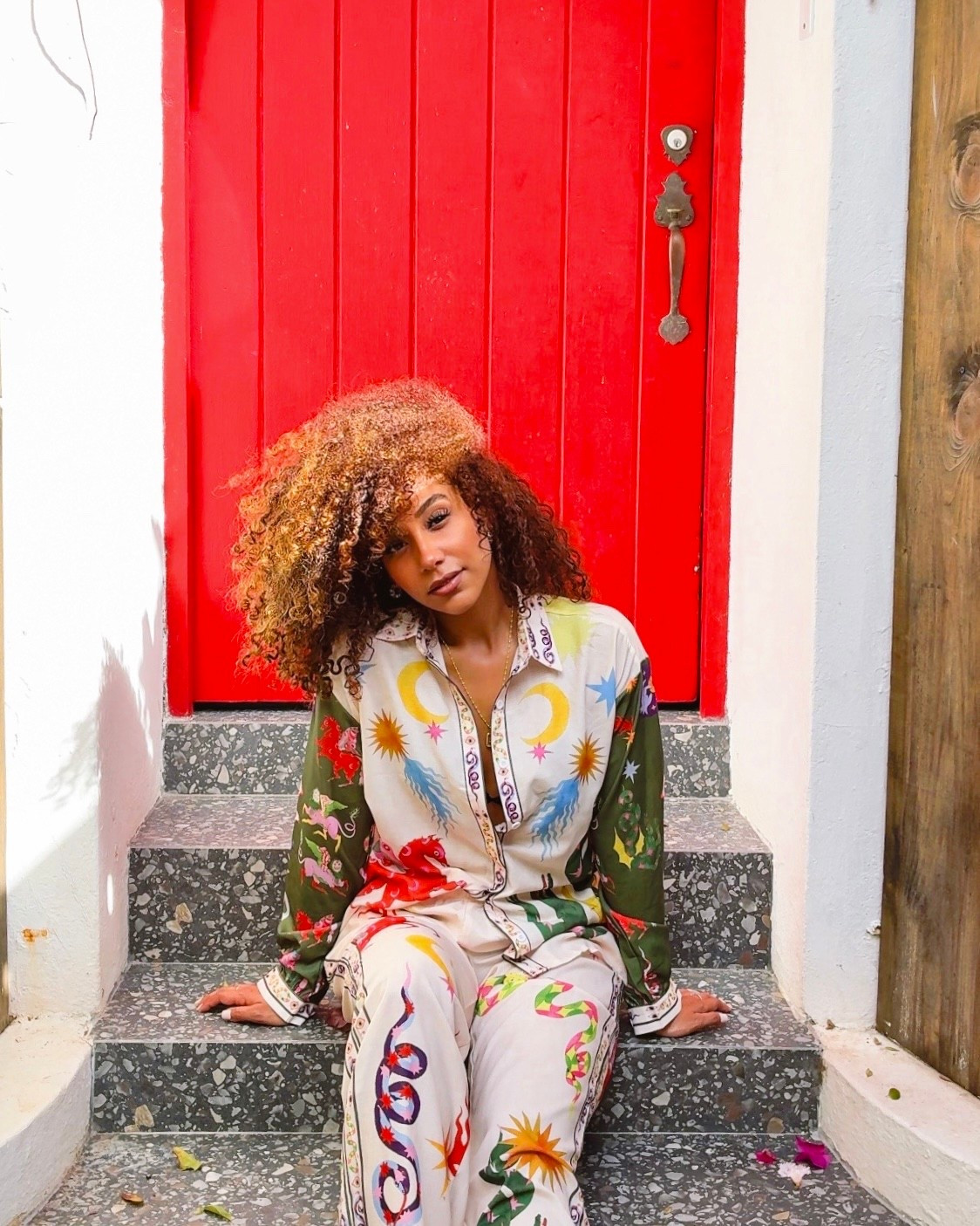 Tropical vibes on point 🌴☀️ Loving this all-over print shirt and elastic waist trousers set — perfect for travel days or just lounging in style. Got so many compliments wearing it!

Shop the set via my LTK link 🛍️

#TravelOutfit #TropicalStyle #VacationVibes #ResortReady #SummerLooks #BohoChic #EffortlessStyle #WomenStyle #SummerWardrobe 

#LTKTravel #LTKFindsUnder50 #LTKTravel #LTKootd