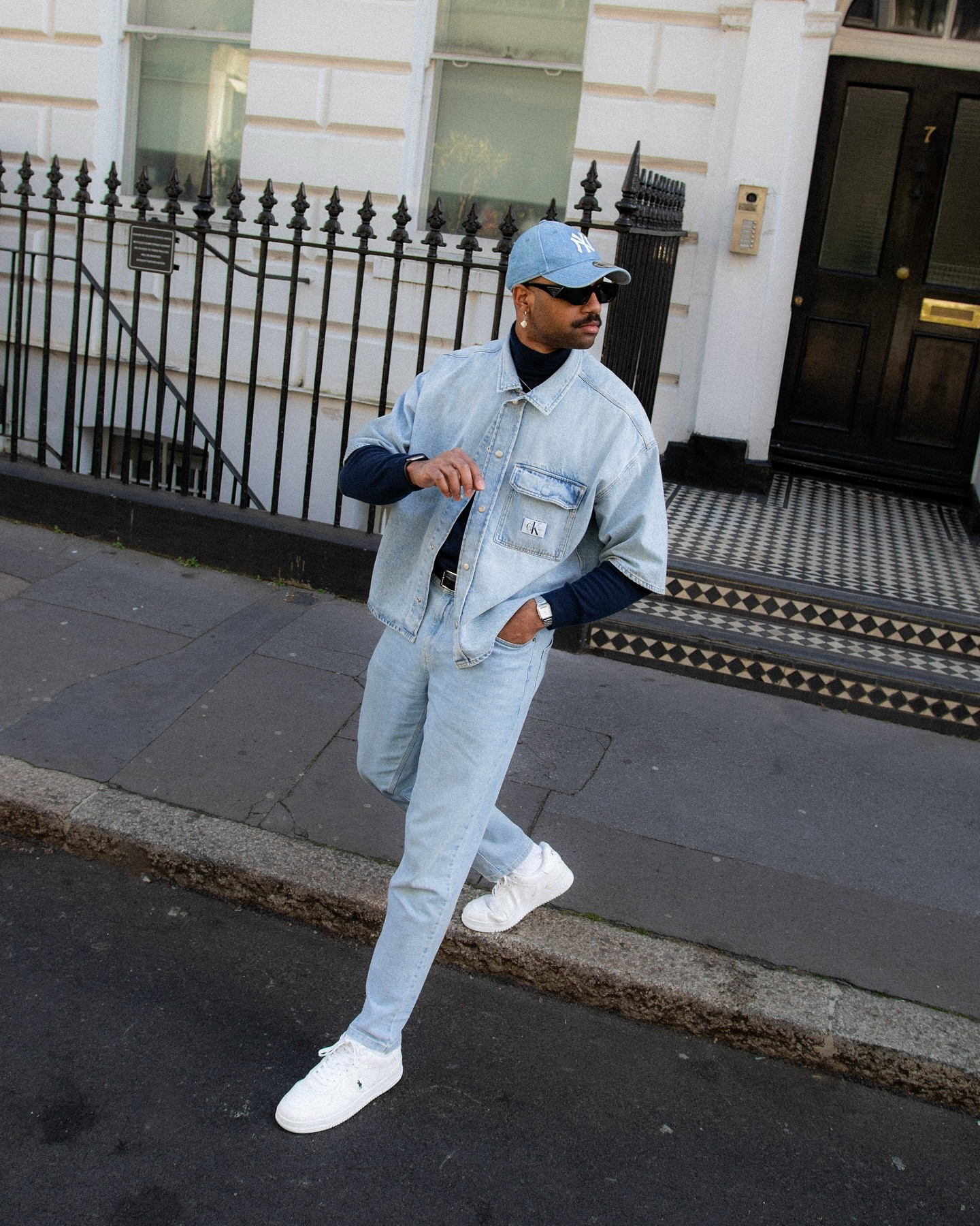 Denim on denim | Canadian tuxedo 

Men’s light wash denim boxy shirt 
Men’s light wash denim jeans 
White trainers 
Denim Cap 
Navy Roll Neck Jumper 

#DenimOnDenim #MenswearInspo #StyleEdit #SmartCasualLook #MenWithStyle #FitCheck #LondonStyle #ContentCreatorStyle #OutfitCarousel #MinimalMenswear

#LTKeurope #LTKmens #LTKuk