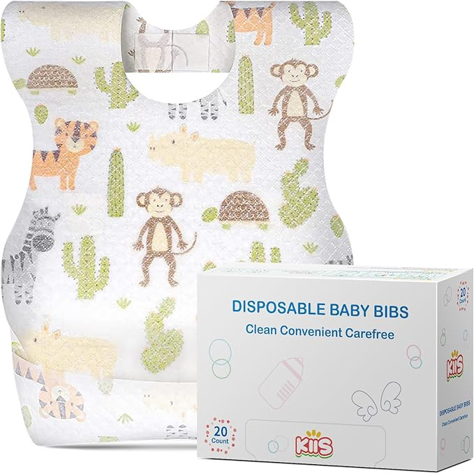 KIIS Disposable Baby Bibs for Baby Boys and Girls - Individually Packaged - Hygienic, Soft and Le... | Amazon (US)
