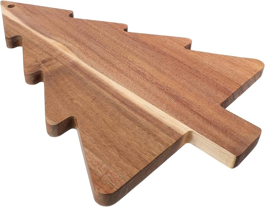 Christmas Tree Cutting Board, 14.9"x 9.4" Wooden Charcuterie Cheese Board, Acacia Serving Tray fo... | Amazon (US)