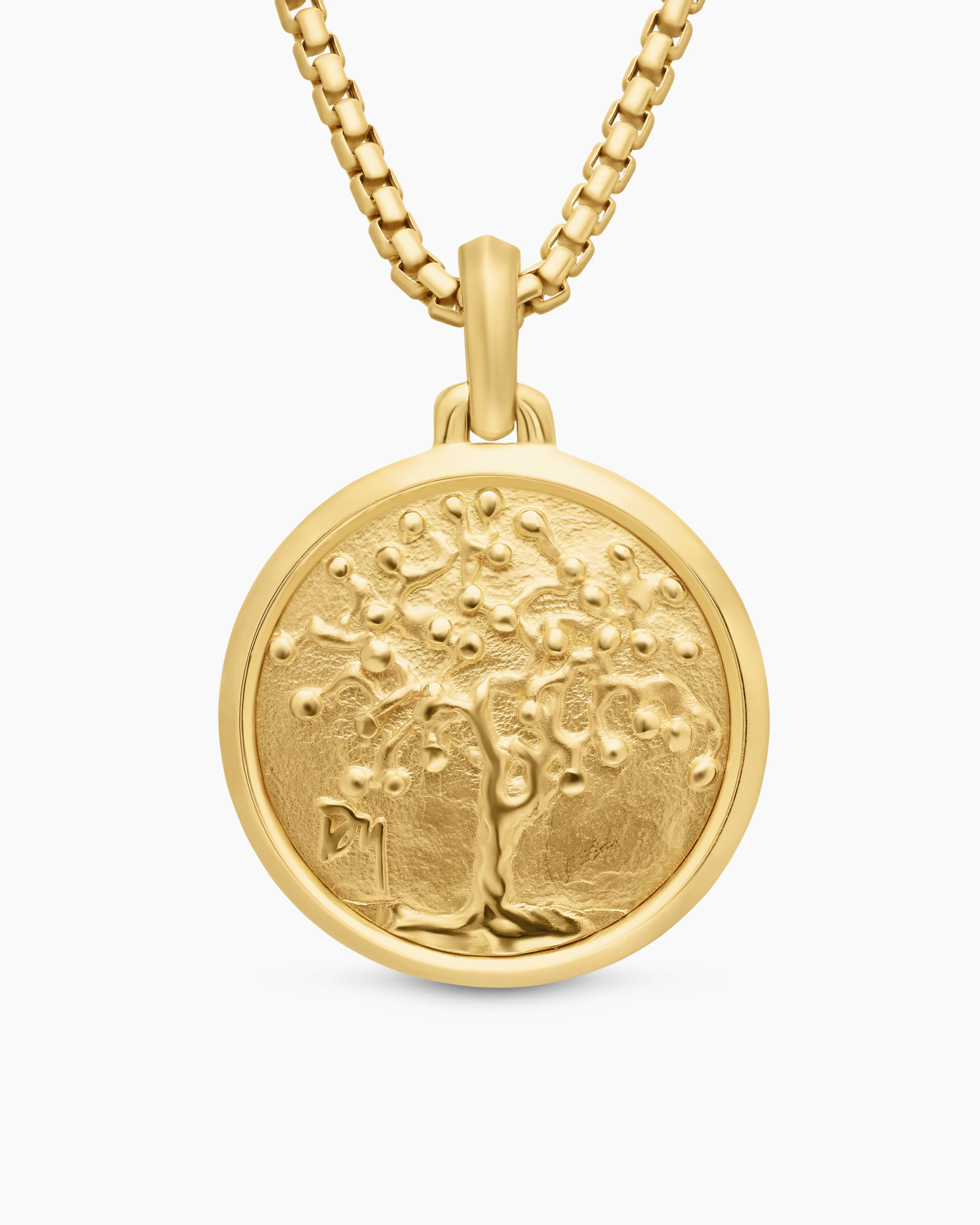 David Yurman | Petrvs® Tree of Life Amulet in 18K Yellow Gold, 29mm | David Yurman