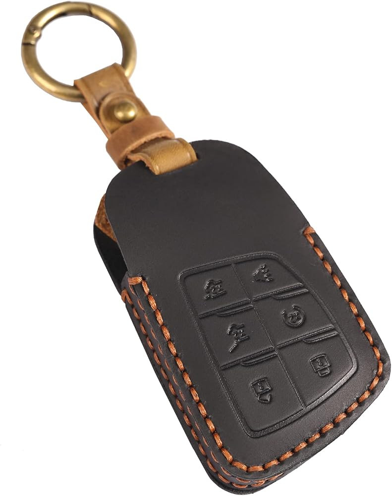 2021 Chevy Key Fob Cover(6 buttons), Genuine Leather Key Fob Case protector for 2021 2022 Yukon C... | Amazon (US)