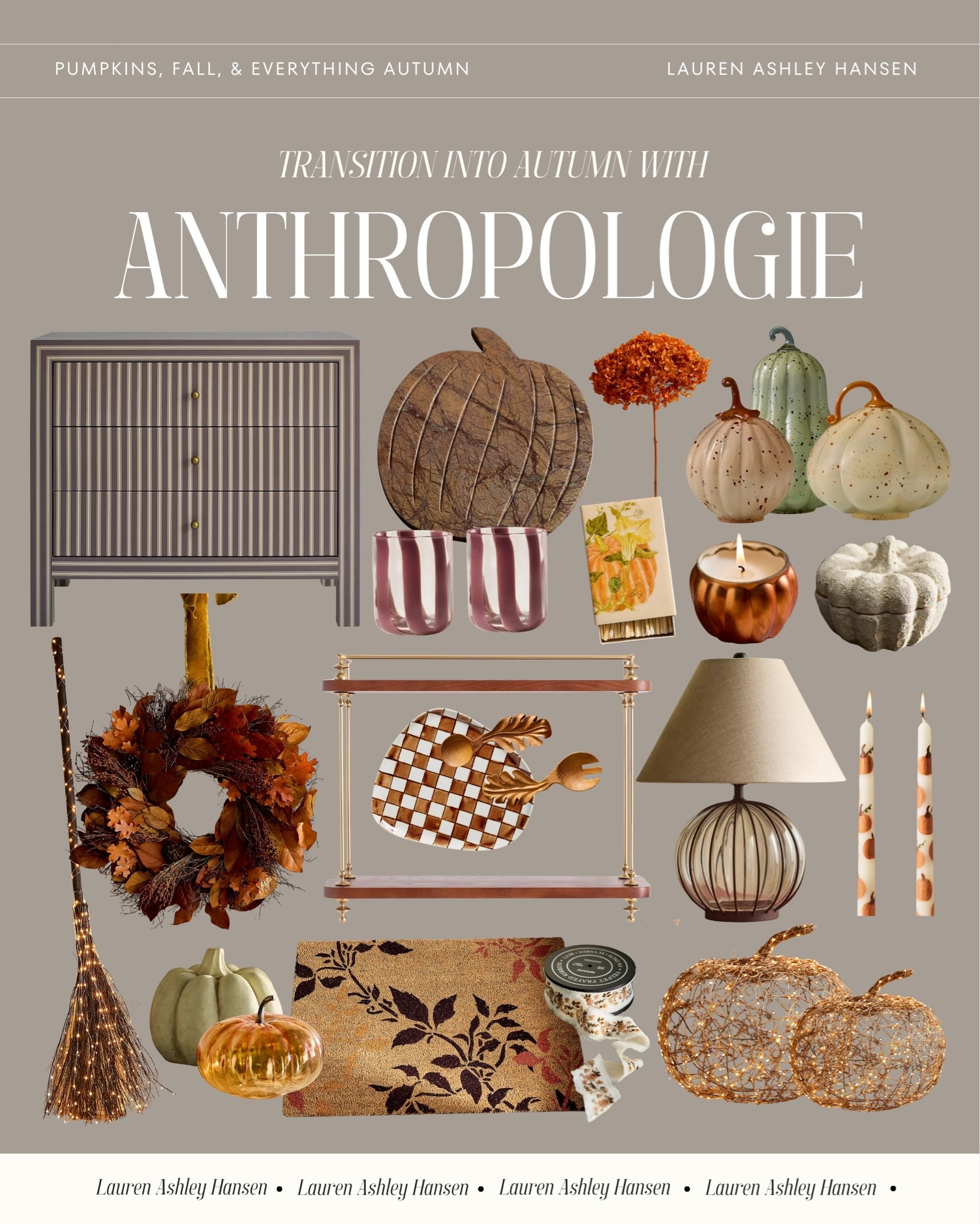 Anthropologie always has the most beautiful and intricate finds for the fall season. Faux florals and wreaths, decorative objects, kitchen goodies, and more. Love!

#LTKHome