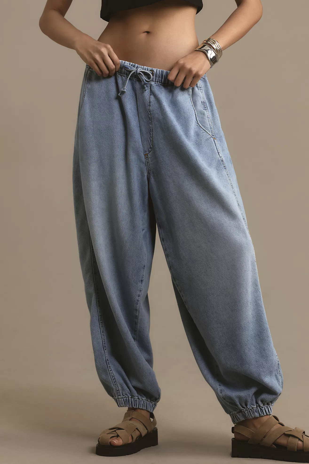 Pilcro Beachy High-Rise Parachute Jeans | Anthropologie (US)