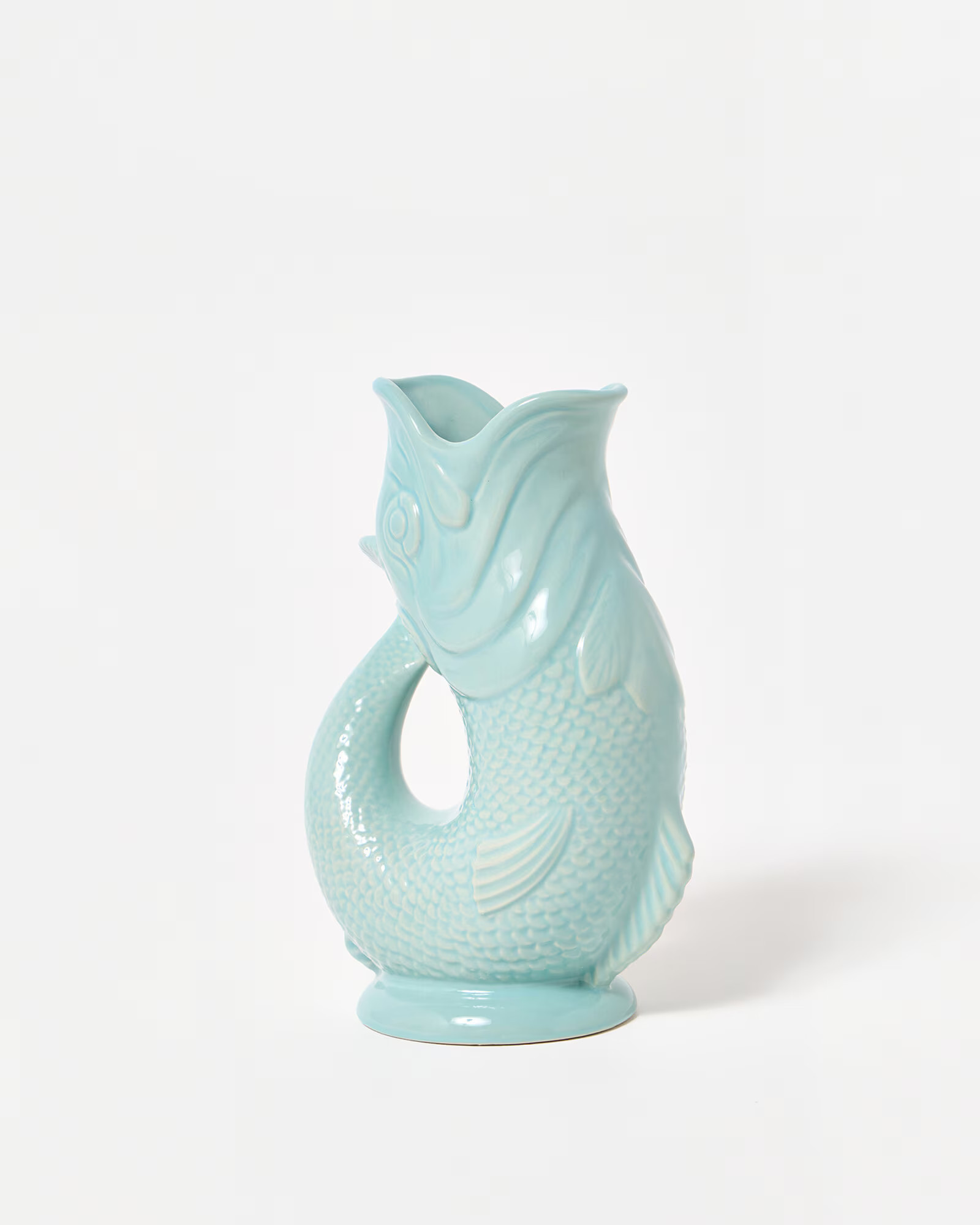 Duck Egg Blue Ceramic Gluggle Jug Large | Oliver Bonas (Global)