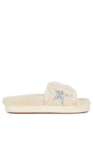 Poolstar Slide in Beige & Silver | Revolve Clothing (Global)