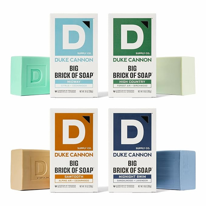 Duke Cannon Supply Co. Big Brick of Soap Bar, The Beer League - Busch & Pine Tar, Masculine Scent... | Amazon (US)