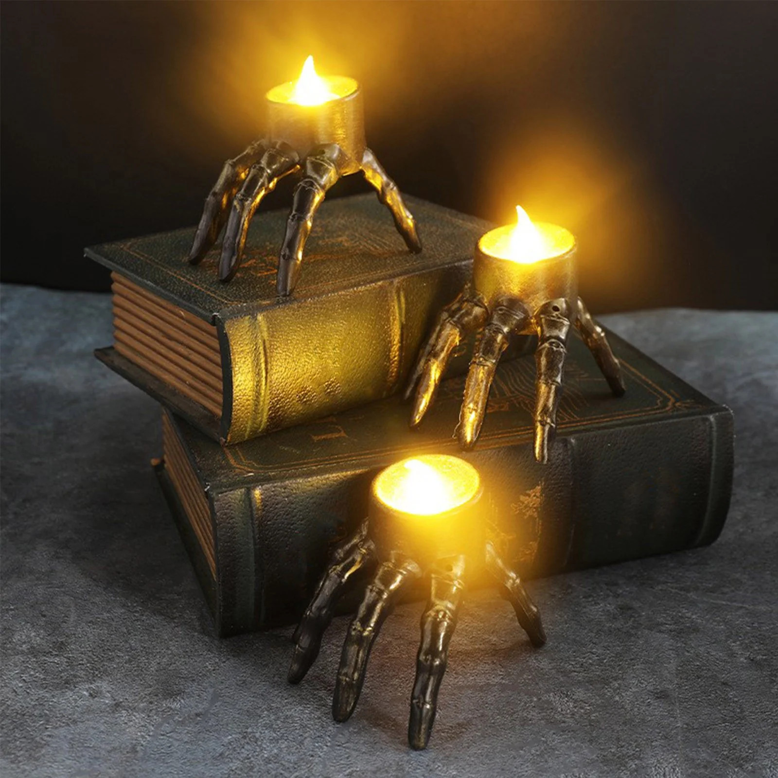 Muecwrye Halloween Skeleton Lights Decorations, Halloween Candles Lamp Decoration Ornament Indoor... | Walmart (US)