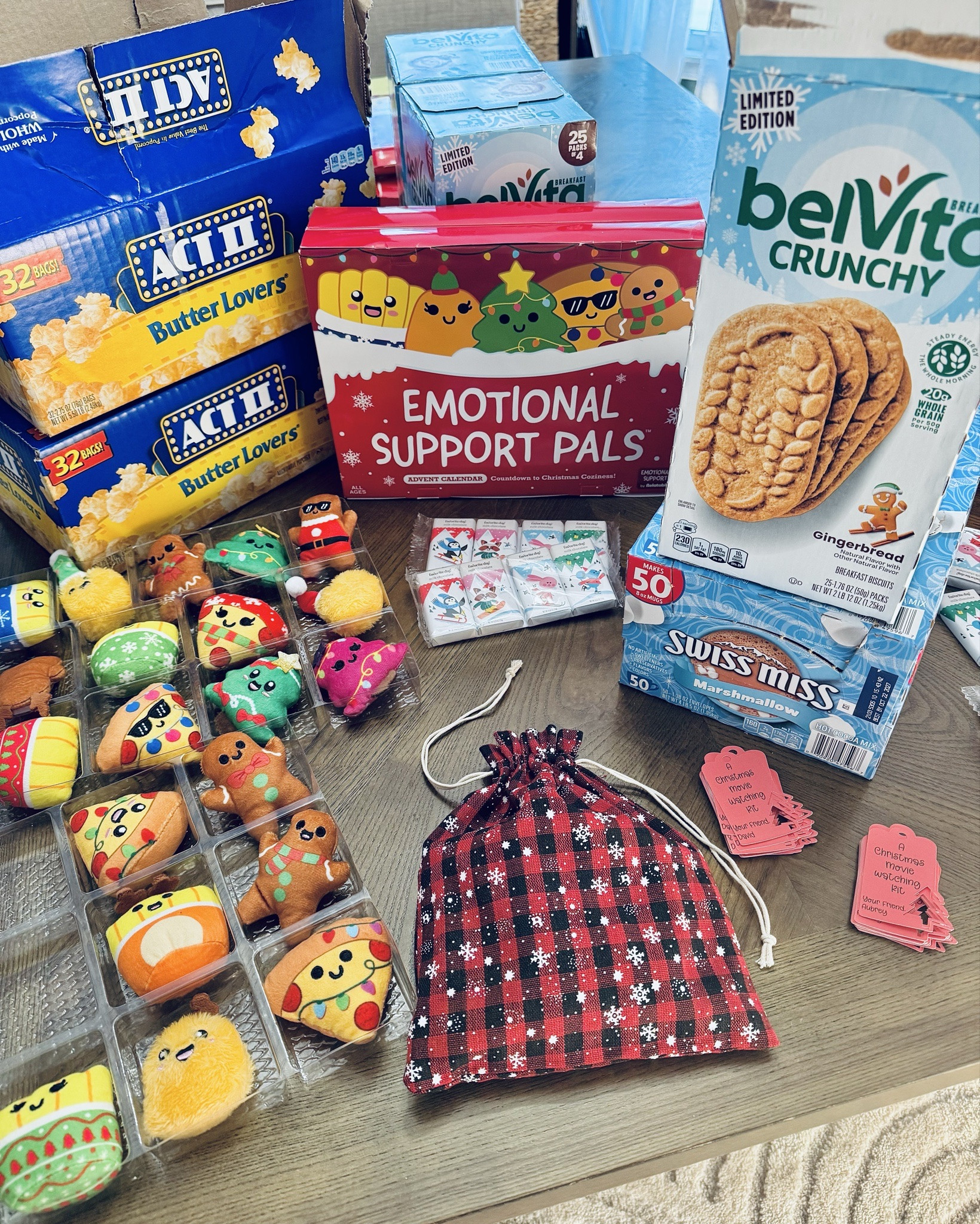 Christmas movie kits for my kids’ classmates 🎬🎄
Each one has popcorn, hot cocoa, gingerbread cookies (almost went Oreos 😅), Nerds Christmas clusters, mini chocolate bars…
AND a mini Christmas plush because who doesn’t need an emotional support buddy during holiday movies?!

Everything grabbed from Amazon + Sam’s Club and packed with so much love 🥰

#LTKGiftGuide #LTKdayinmylife #LTKHoliday