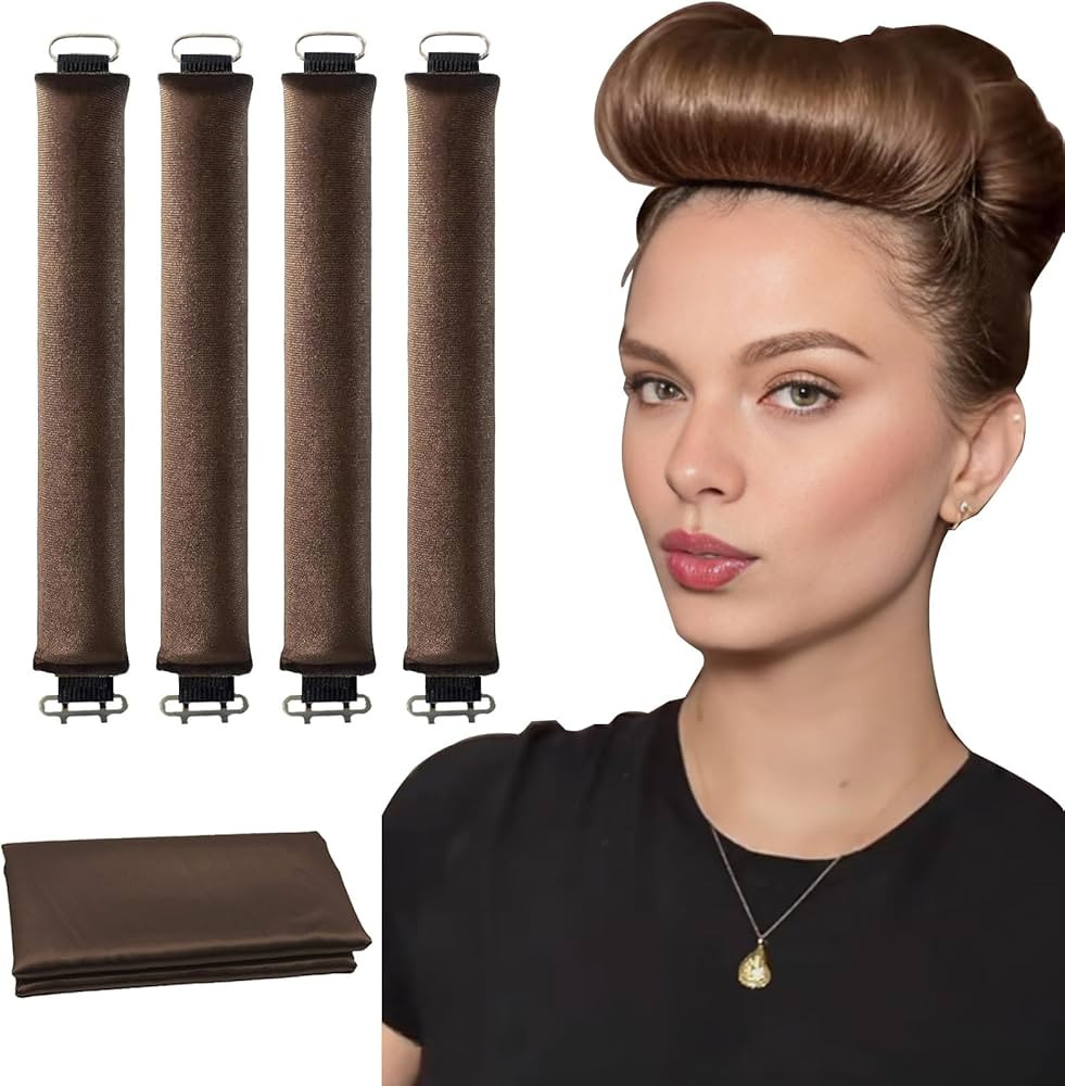 Heatless Hair Curler, 5 Pcs Heatless Curls Overnight No Heat Hair Rollers Jumbo Flexi Blowout Rod... | Amazon (US)