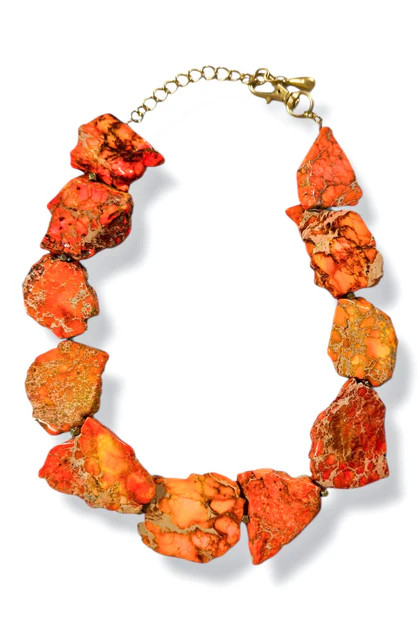 Virtue Gabby Orange Slab Necklace | The Willow Tree
