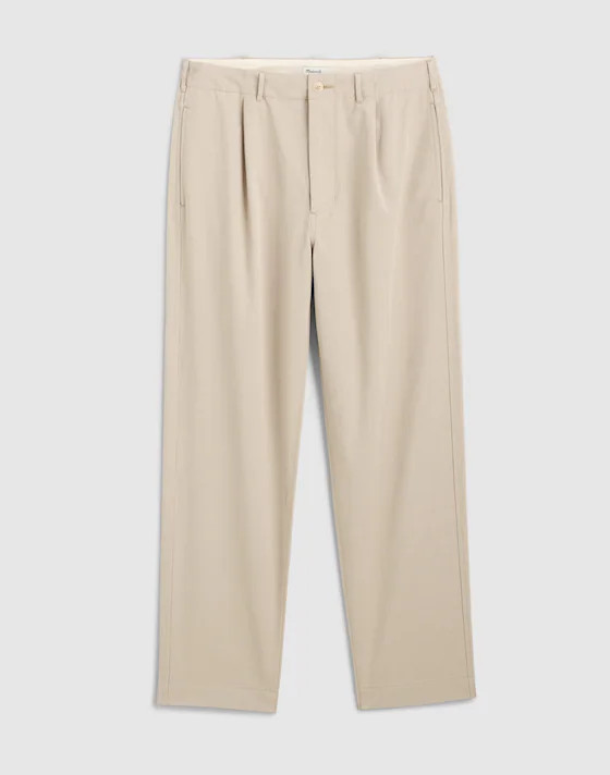 Pleated Chino Pants in Uniform Twill | Madewell
