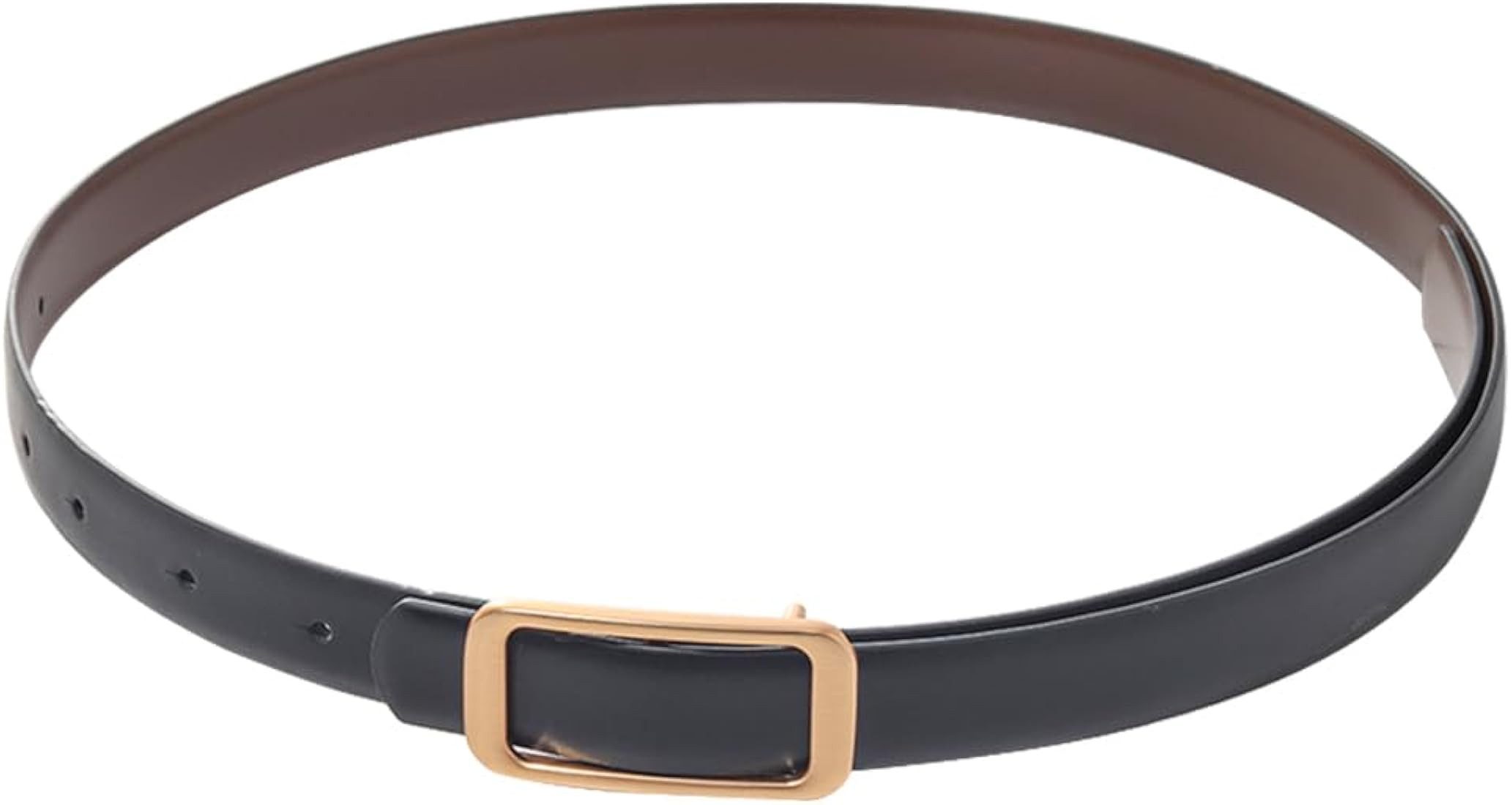 GOELIA Women's Reversible Bovine Leather Belt Thin Fashion Waist Belts for Jeans Pants Dresses | Amazon (US)