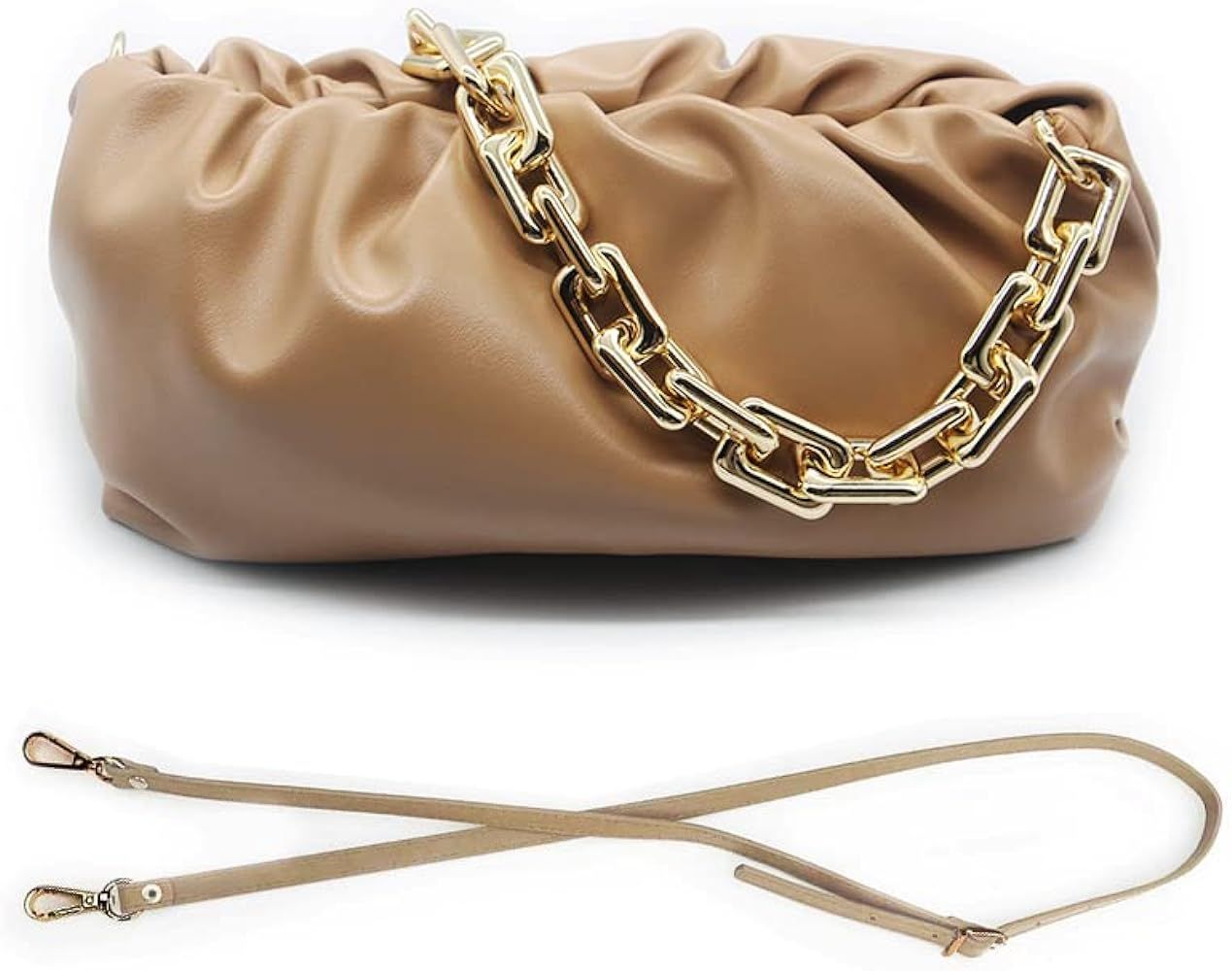 Women cloud-shape dumpling bags | Faux Fur and Fuzzy clutch purses | zinc alloy Shoulder Strap Ev... | Amazon (US)