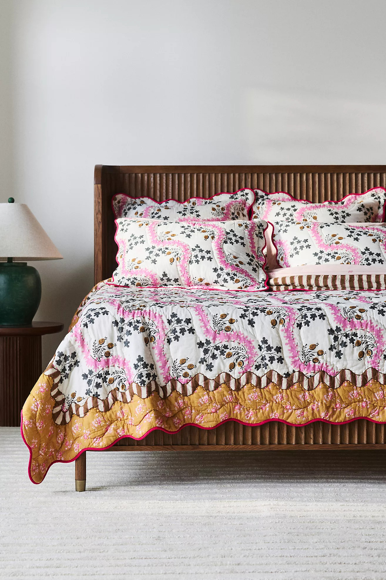 Iluka 100% Cotton Gauze Floral Quilt | Anthropologie (US)