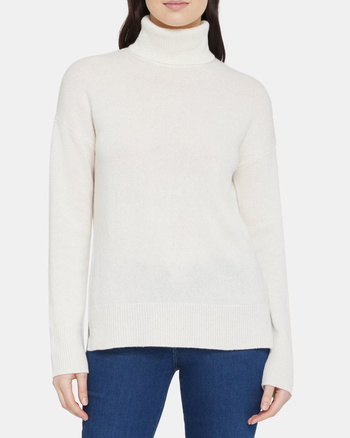 Slouchy Turtleneck Sweater in Cashmere | Theory Outlet