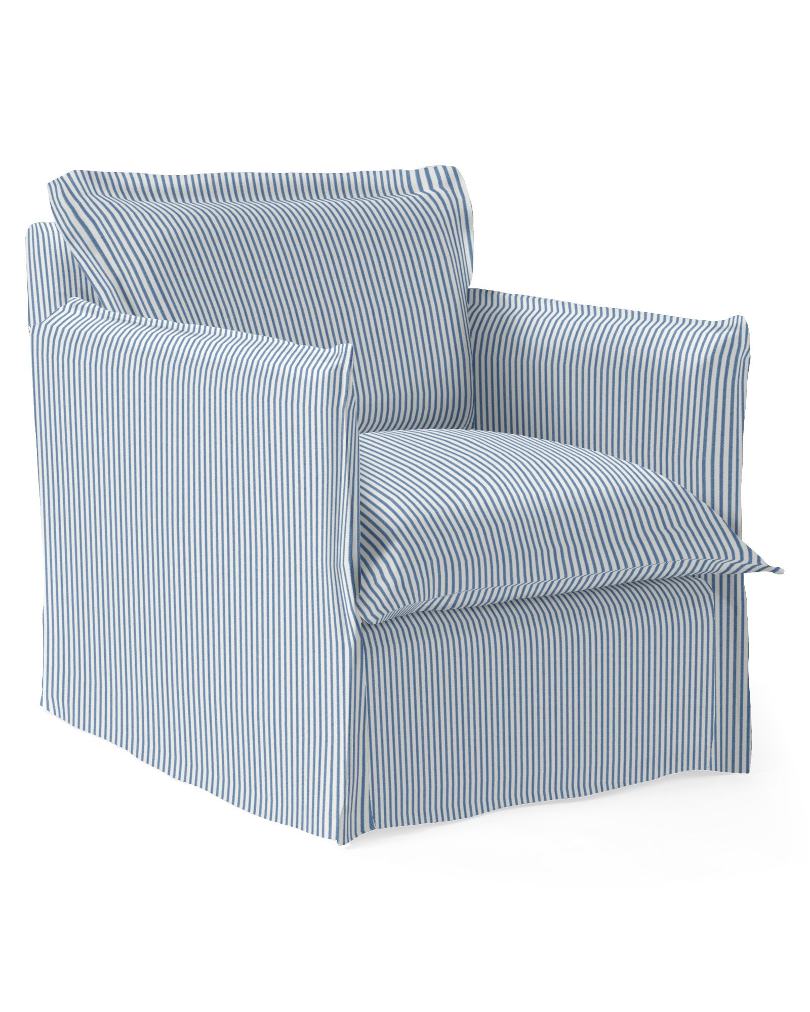 Slipcovered simplicity. A beautiful drape and flattering flange. Its petite stature allows it to ... | Serena and Lily