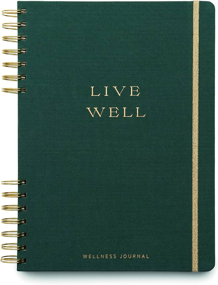 DesignWorks Ink Green Live Well Spiral Mindfulness Notebook Guided Gratitude and Wellness Journal... | Amazon (US)