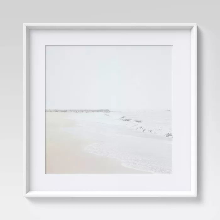 24" x 24" Beach Framed Wall Art White - Threshold™ | Target