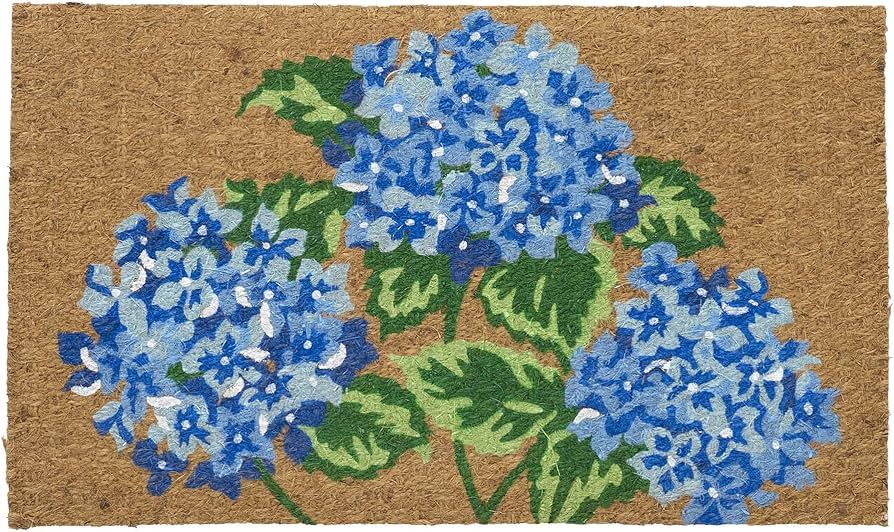 HF by LT Low Profile Hydrangea Flatweave Doormat, 18 x 30 Inches, 100% Coir, Naturally Durable, A... | Amazon (US)