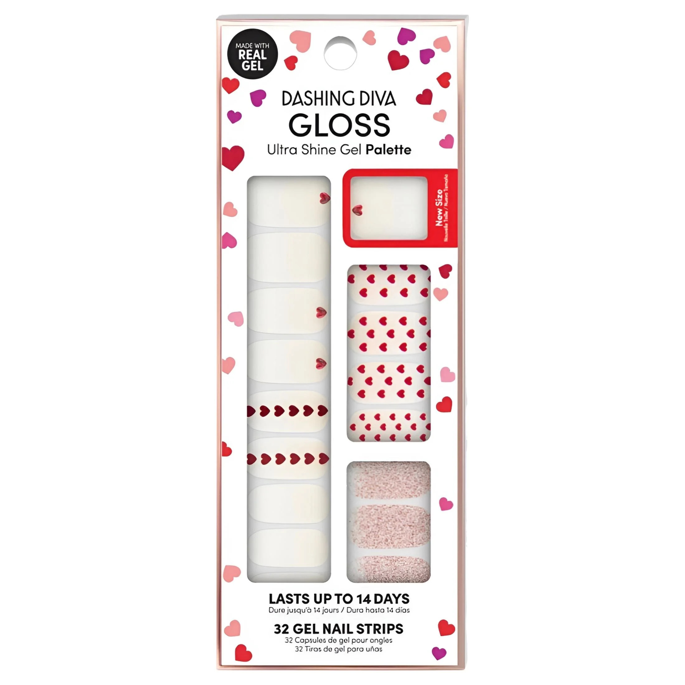 Dashing Diva Gloss Ultra Shine Gel Palette Nail Strips Valentine Edition GS203 Light Hearted - Wa... | Walmart (US)