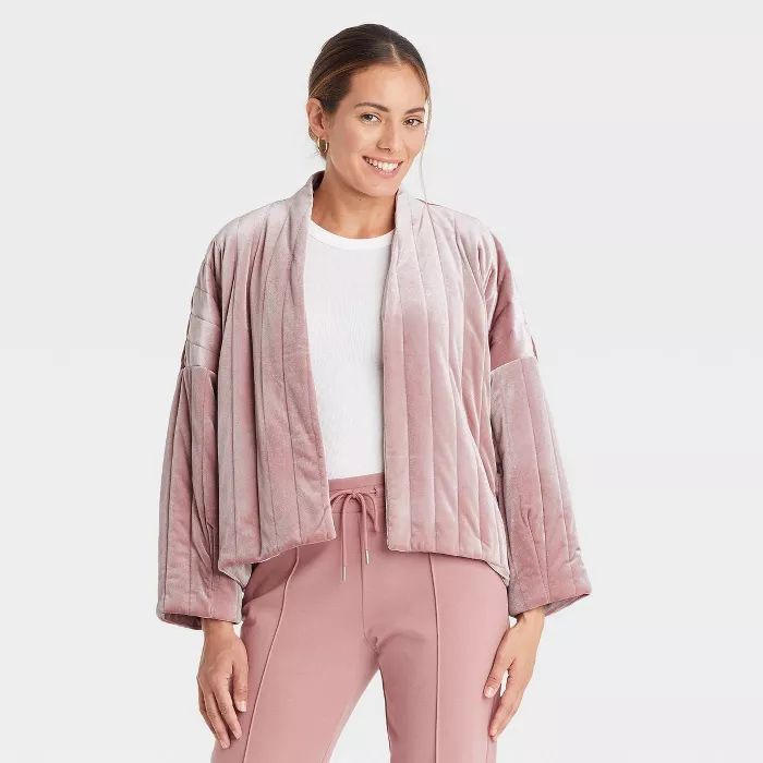Women's Quilted Velvet Duster Jacket - A New Day™ | Target