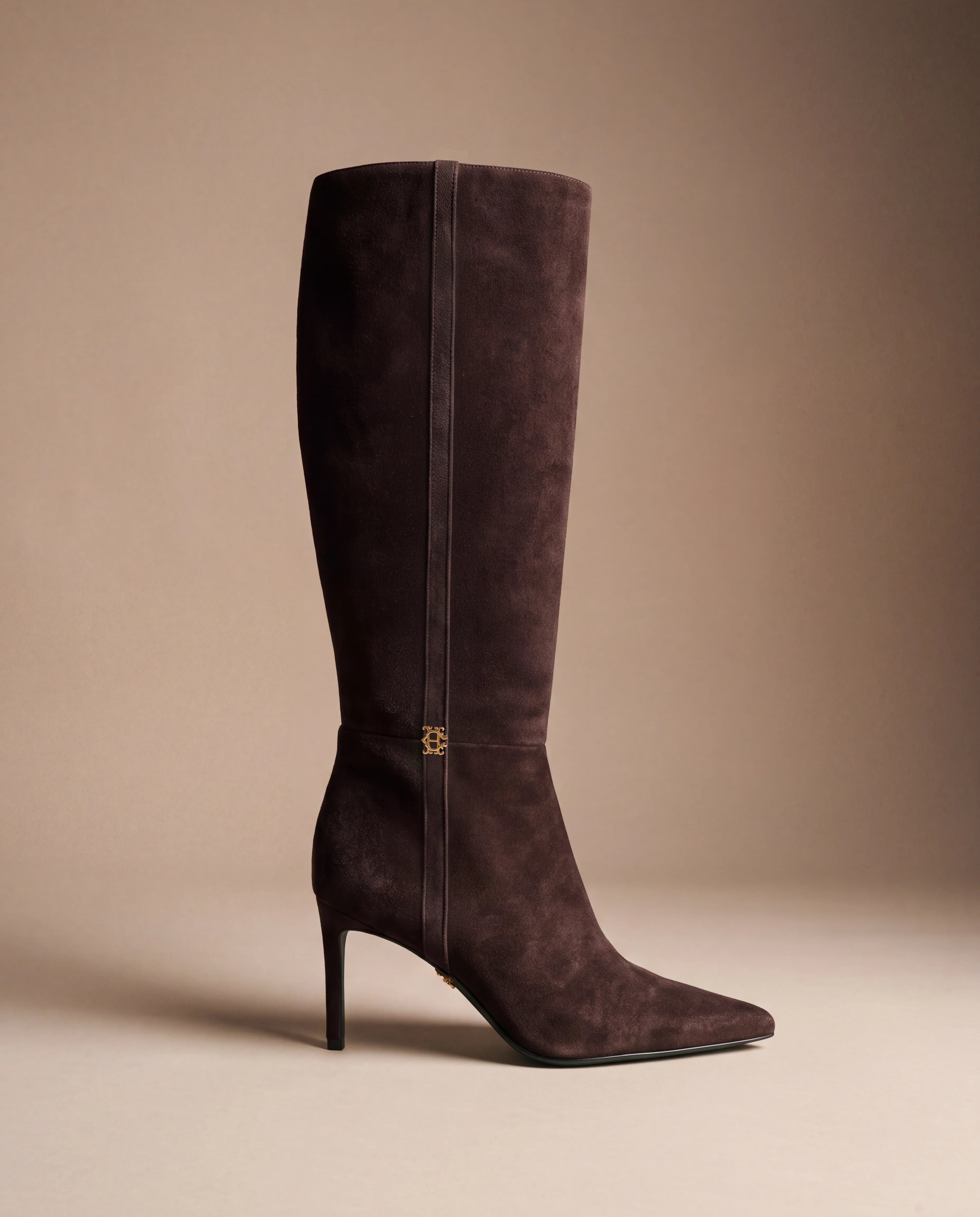 London Knee Boot (Chocolate Suede) | Holland Cooper