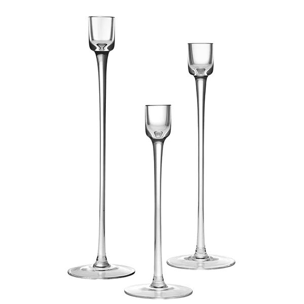 3 Piece Ashby Crystal Candlestick Holder Set | Wayfair North America