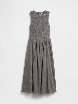 Gingham Smocked Drop-Waist Maxi Dress | Gap (US)