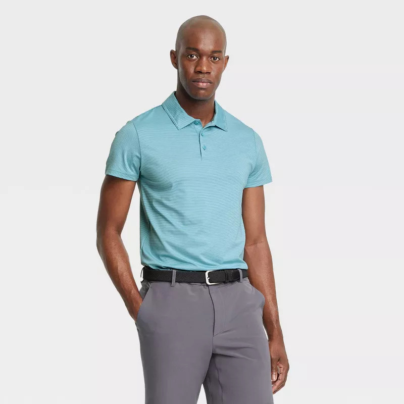 Men's Striped Polo Shirt - All in Motion™ | Target
