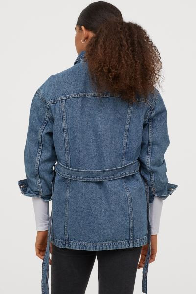 Tie-Belt Denim Jacket | H&M (US + CA)