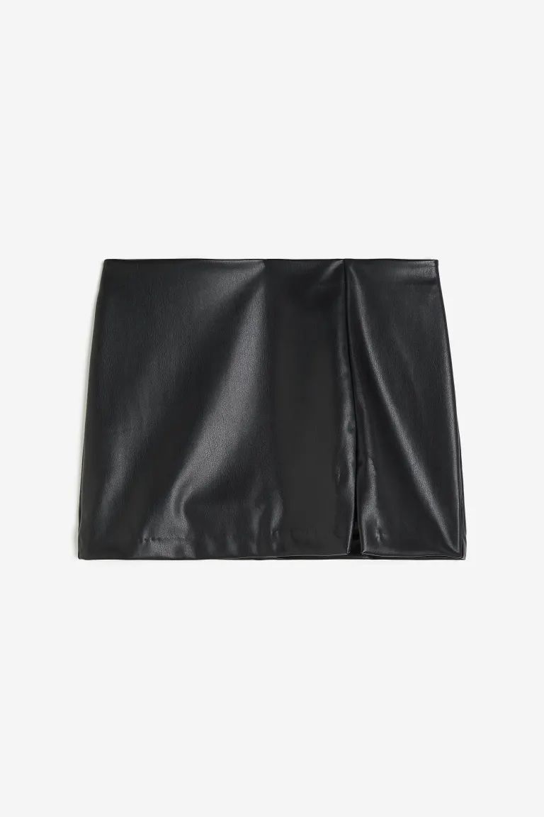 Slit-hem Mini Skirt - Black - Ladies | H&M US | H&M (US + CA)