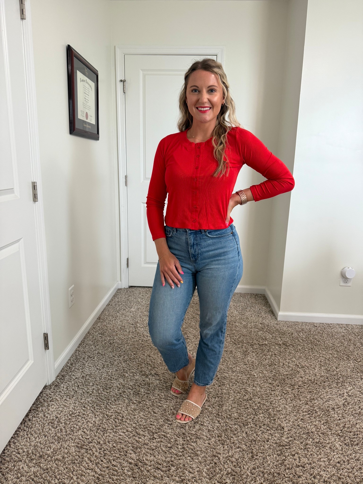 Lizzie Top from My Ellement Boutique. Wearing a small. Denim is old from Loft. Sandals are old from Target  

#LTKFindsUnder50 #LTKPetite #LTKSeasonal